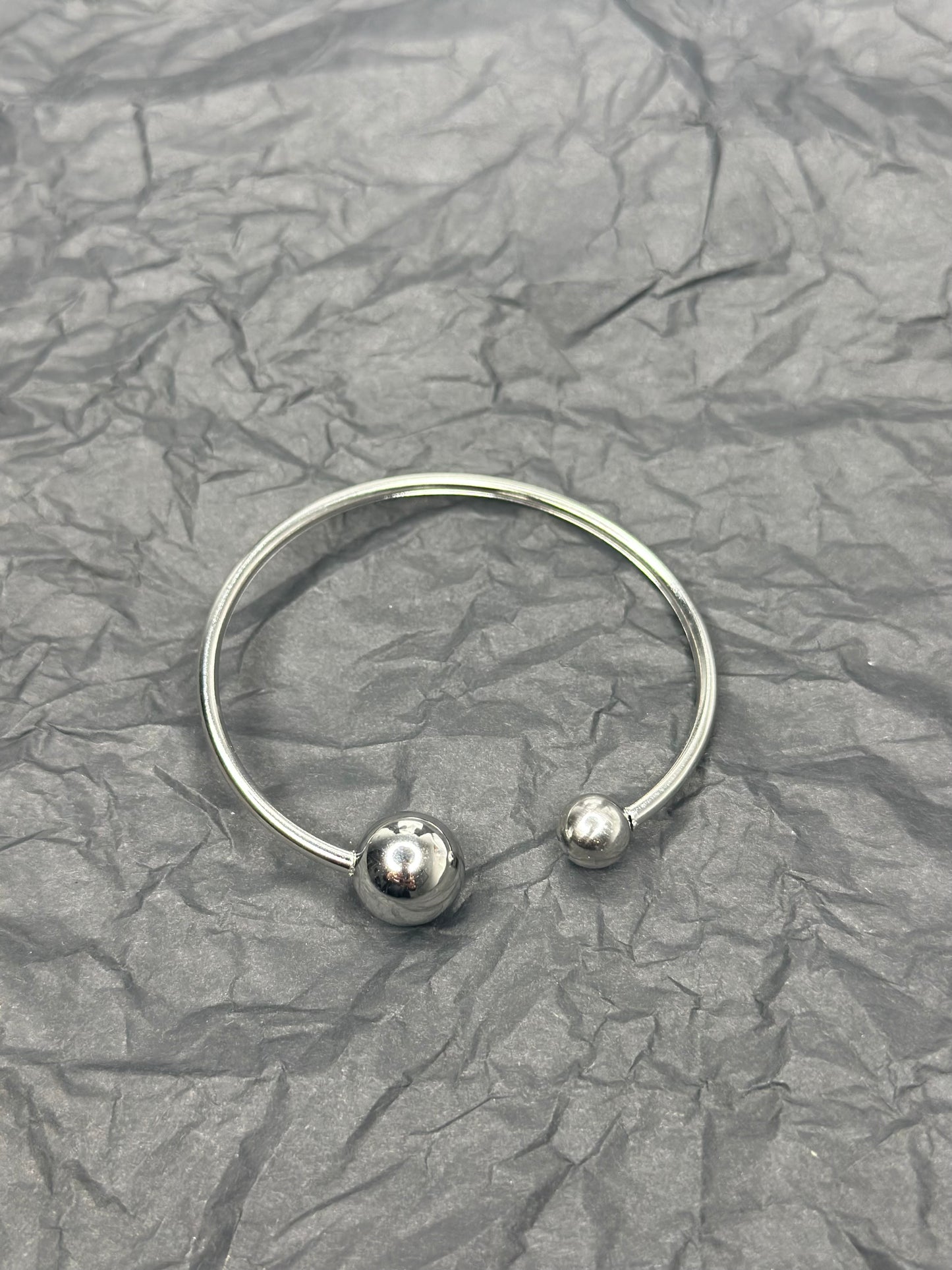 Duo Sphere Bangle Silver