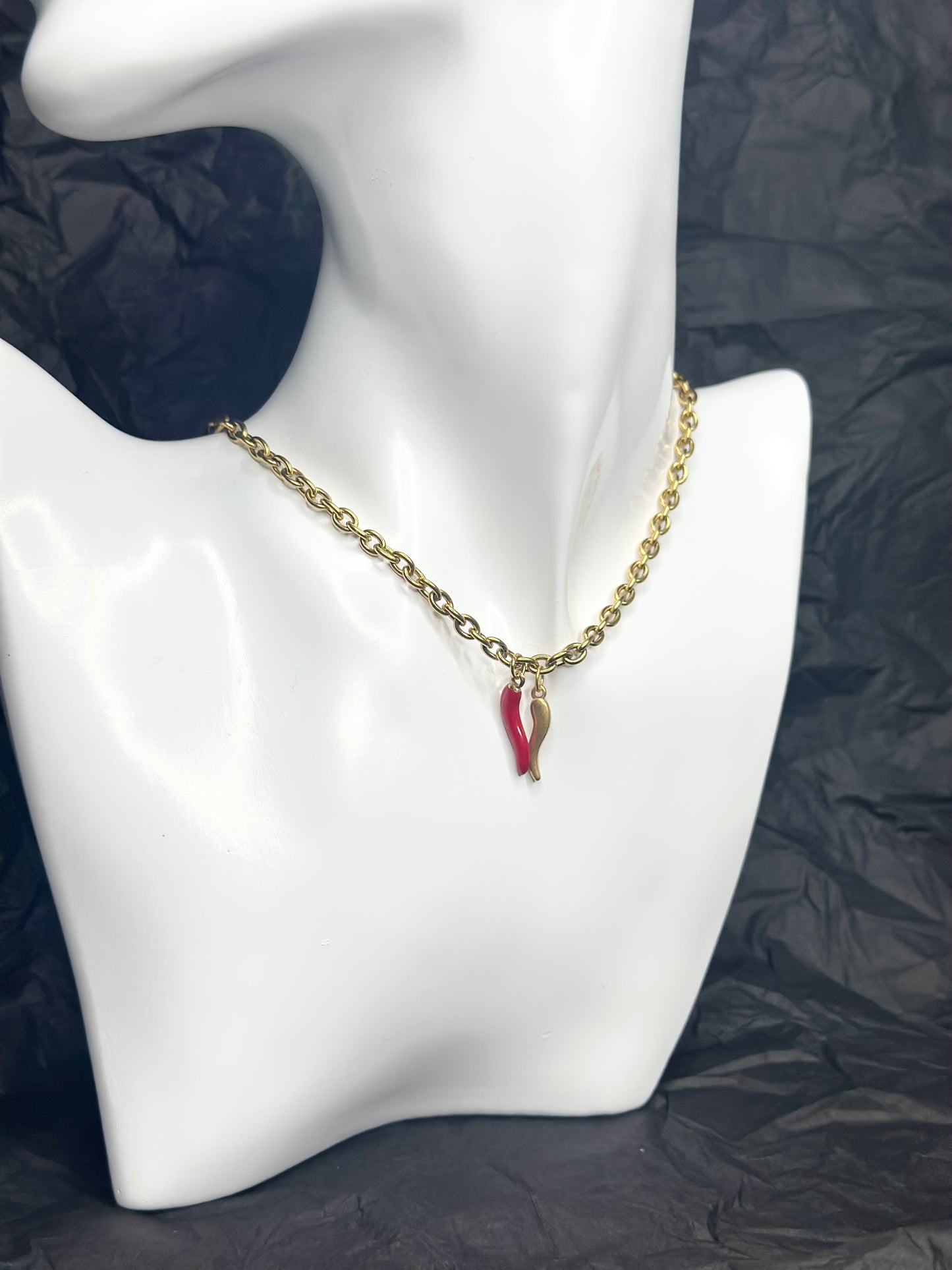 Cornicello Round Link Necklace