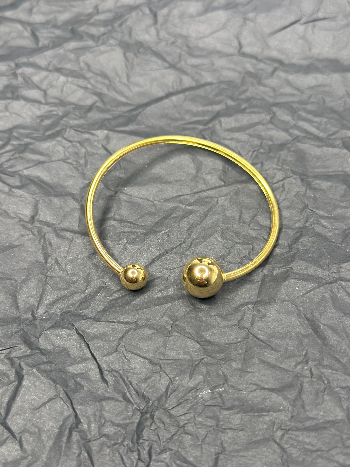 Duo Sphere Bangle Gold
