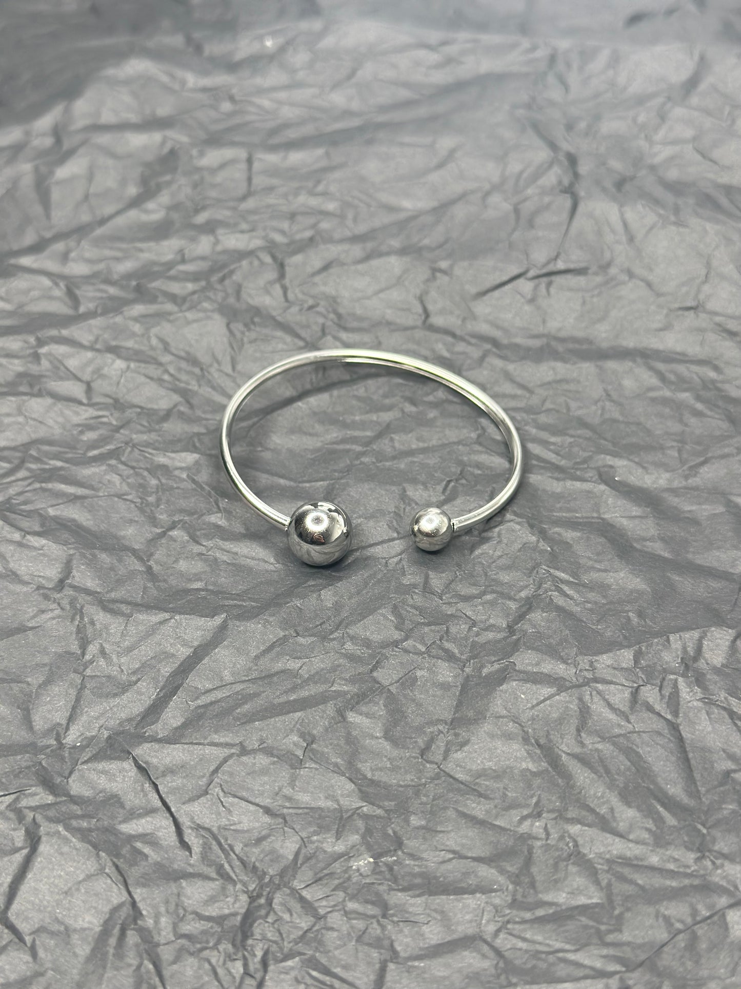 Duo Sphere Bangle Silver