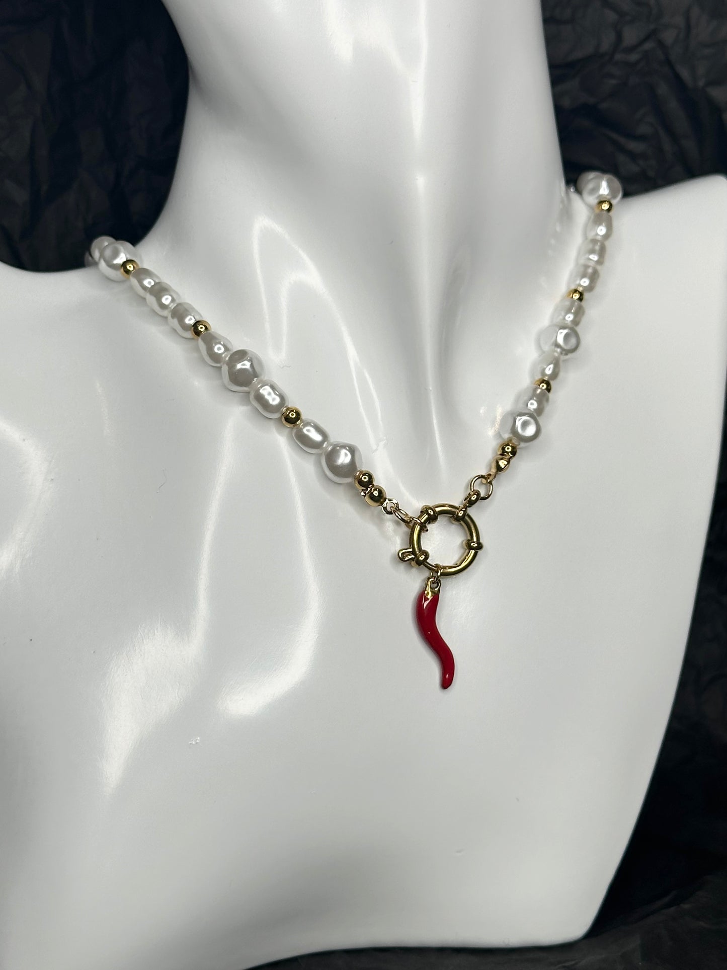 Costa Necklace (Red Cornicello)