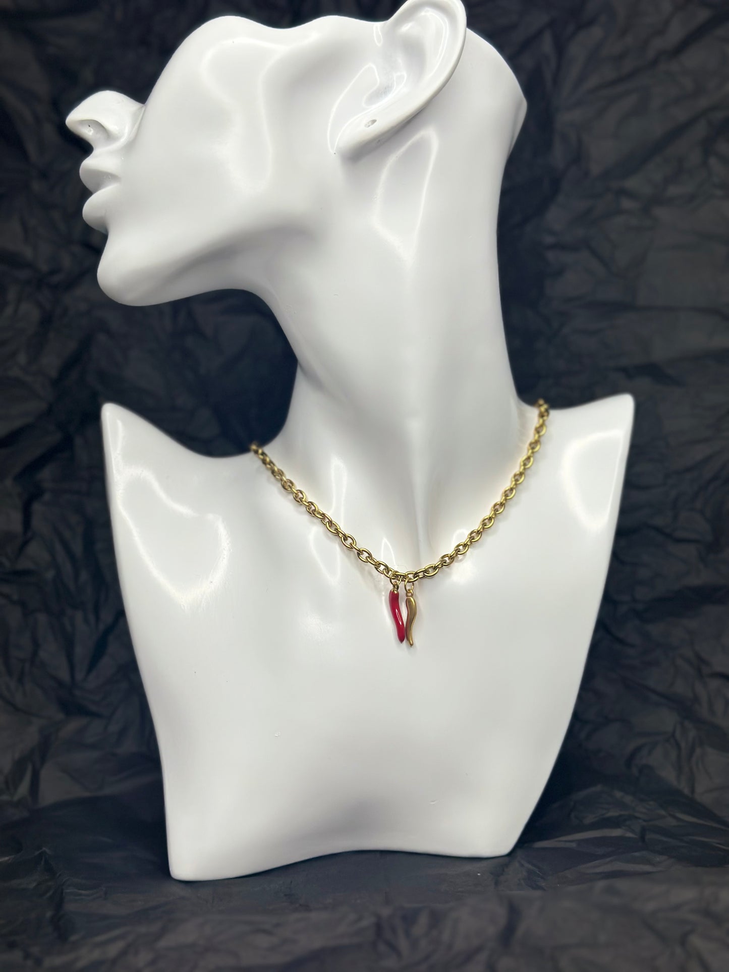 Cornicello Round Link Necklace