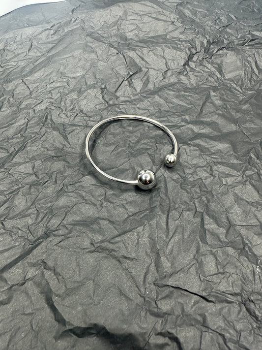 Duo Sphere Bangle Silver