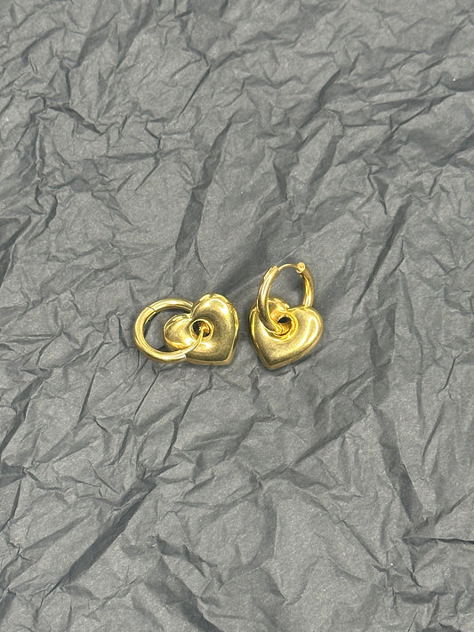 Love Locked Earrings Gold