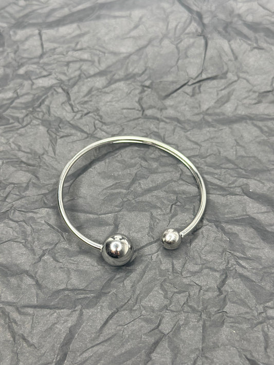 Duo Sphere Bangle Silver