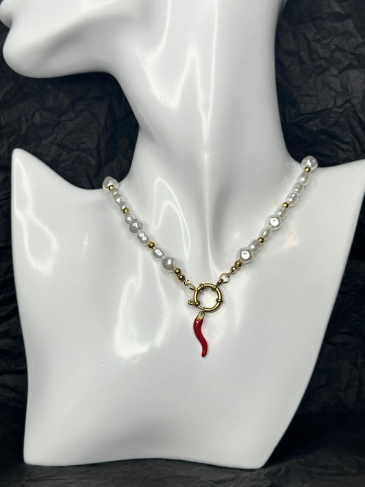 Costa Necklace (Red Cornicello)