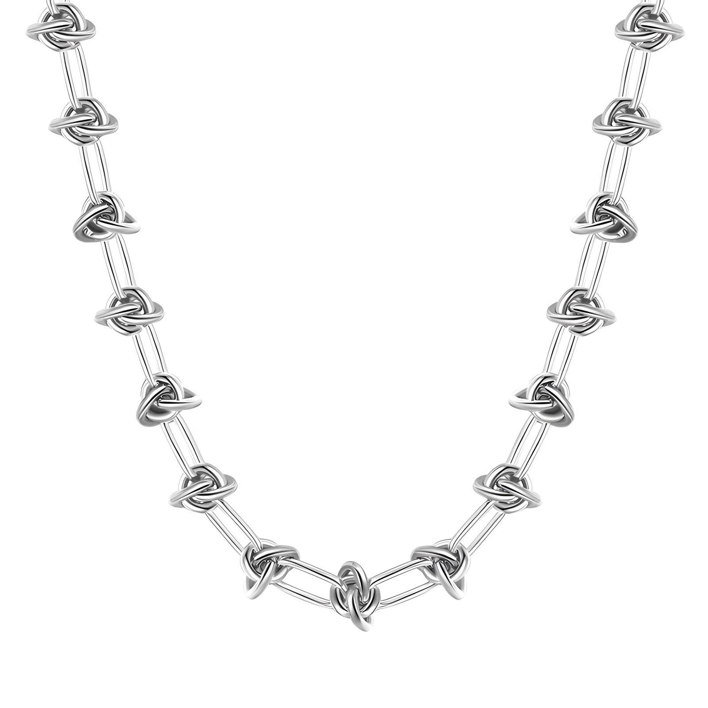 Knotty Necklace Silver