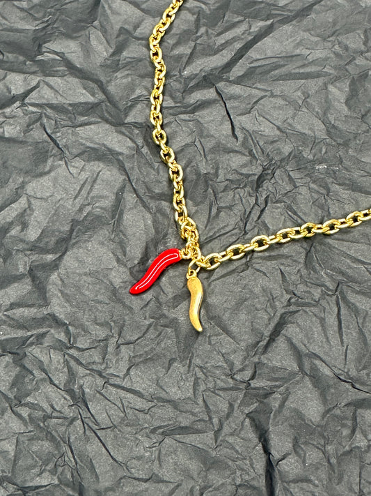 Cornicello Round Link Necklace
