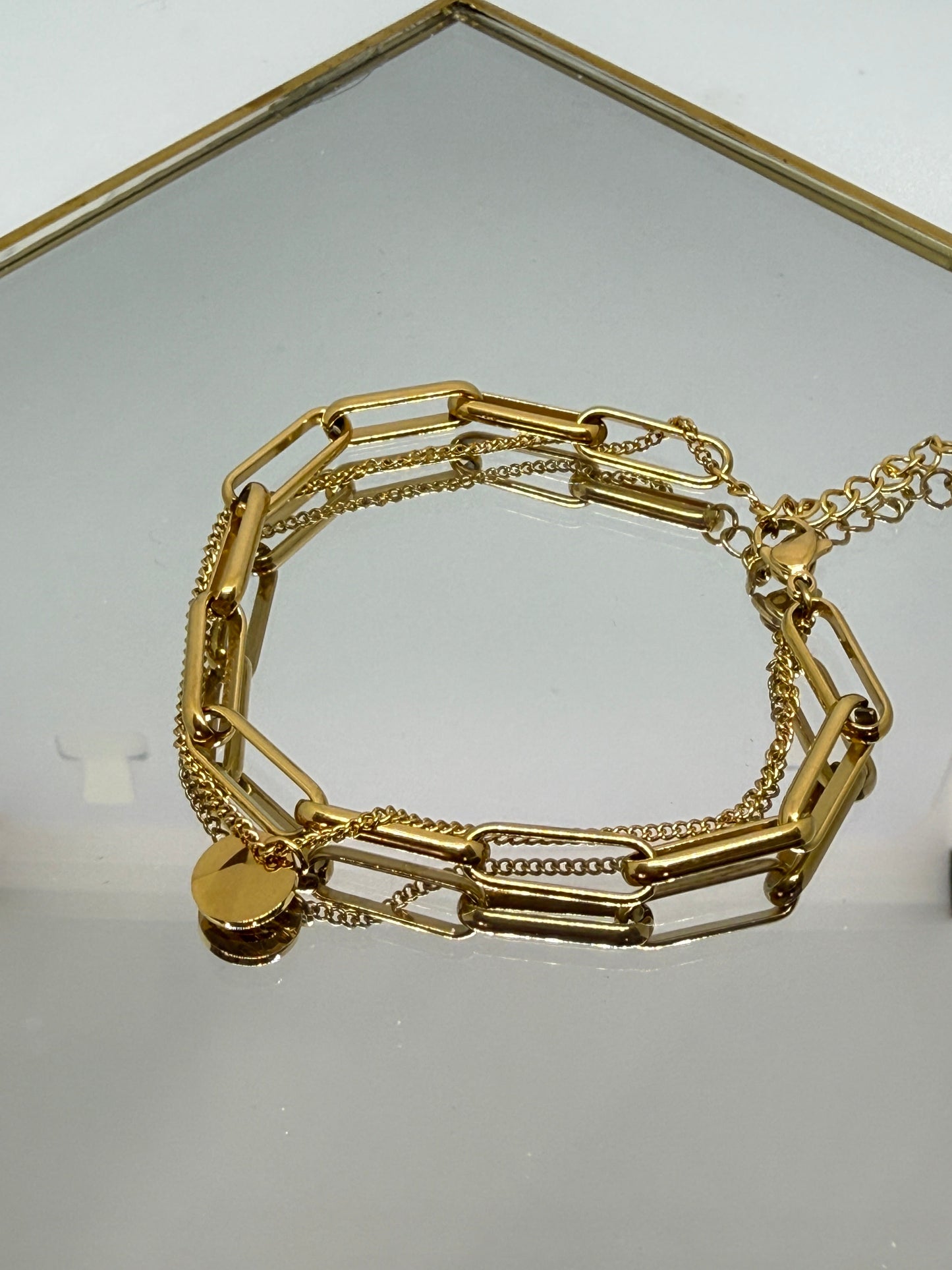 Dual link Bracelet Gold