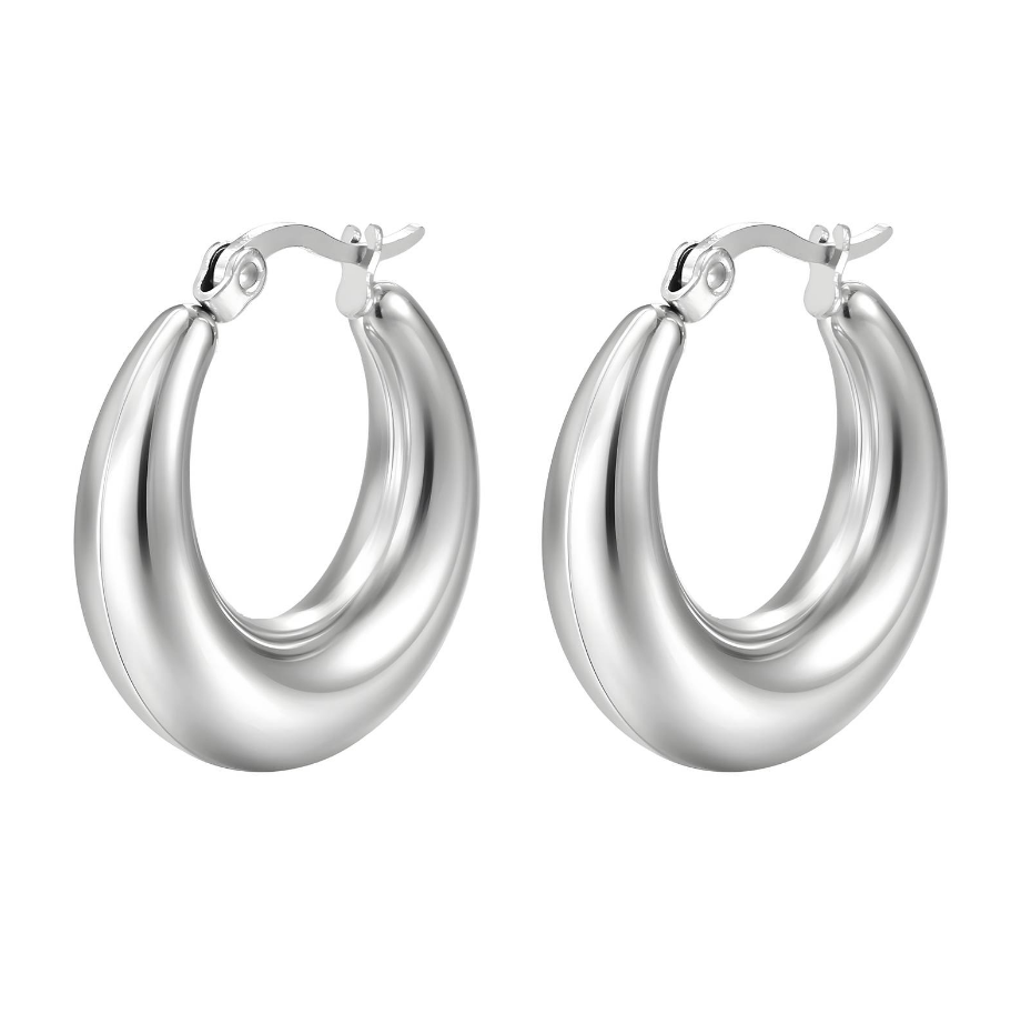 Veneta Hoops Silver