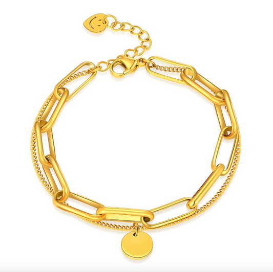 Dual link Bracelet Gold